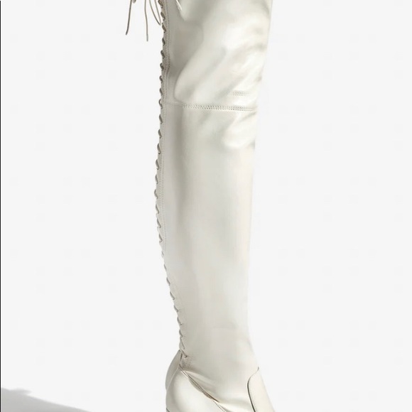 Tayson High Block Heel Boot, color: bone, size: 8.5, Lightly used - Picture 7 of 11